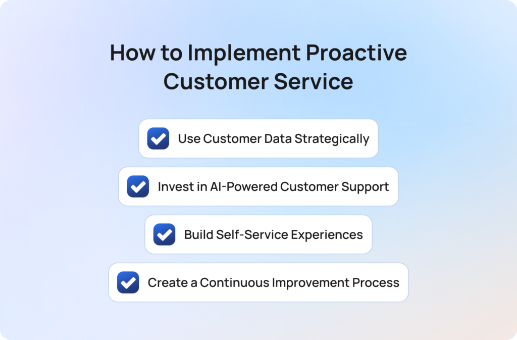 how to implement proactive customer service
