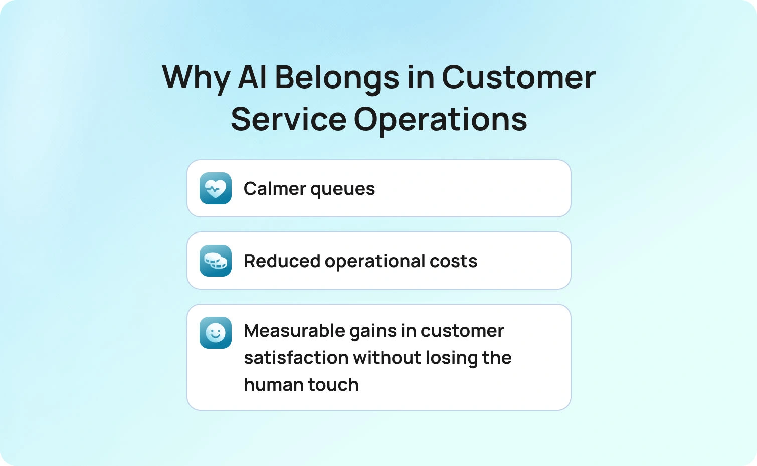 Why AI belongs in customer service operationsโcalmer queues, lower costs, higher customer satisfaction