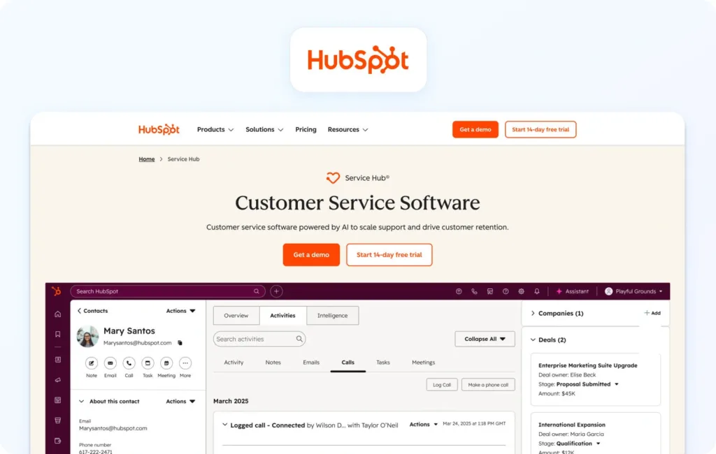 Hubspot Homepage View