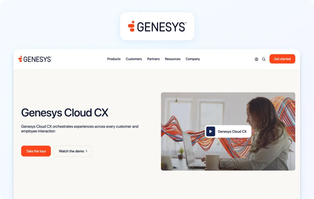 Genesys Could CX Homepage View