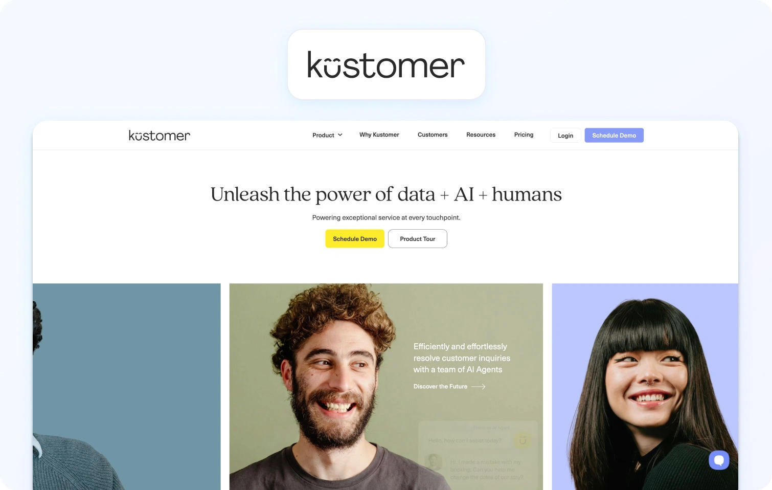 Kustomer Homepage View