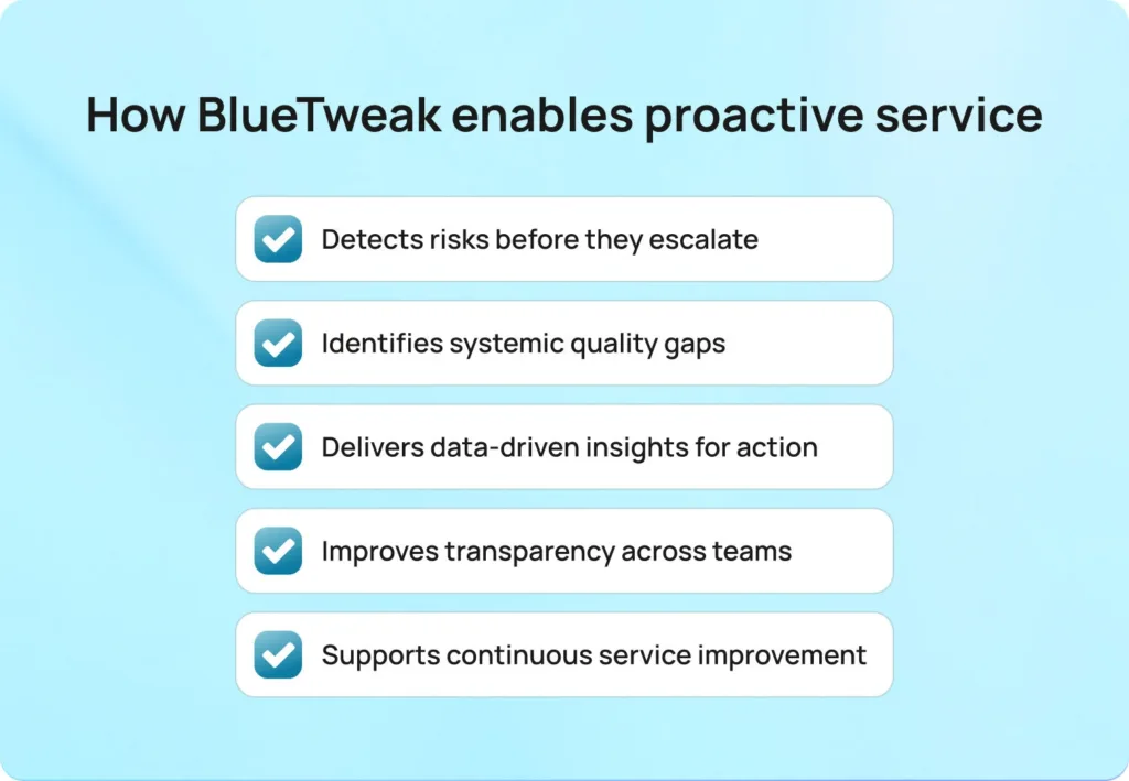 How BlueTweak Supports Proactive Customer Service