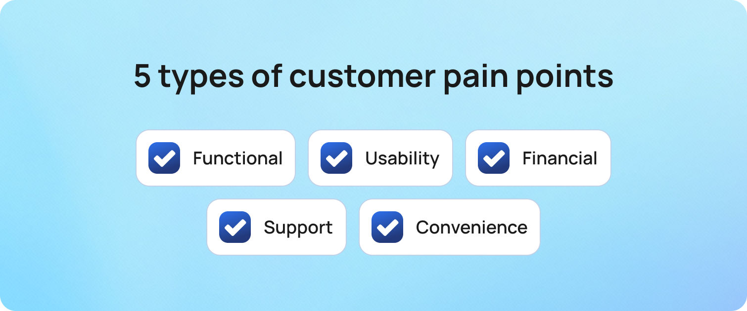 5 types of customer pain points