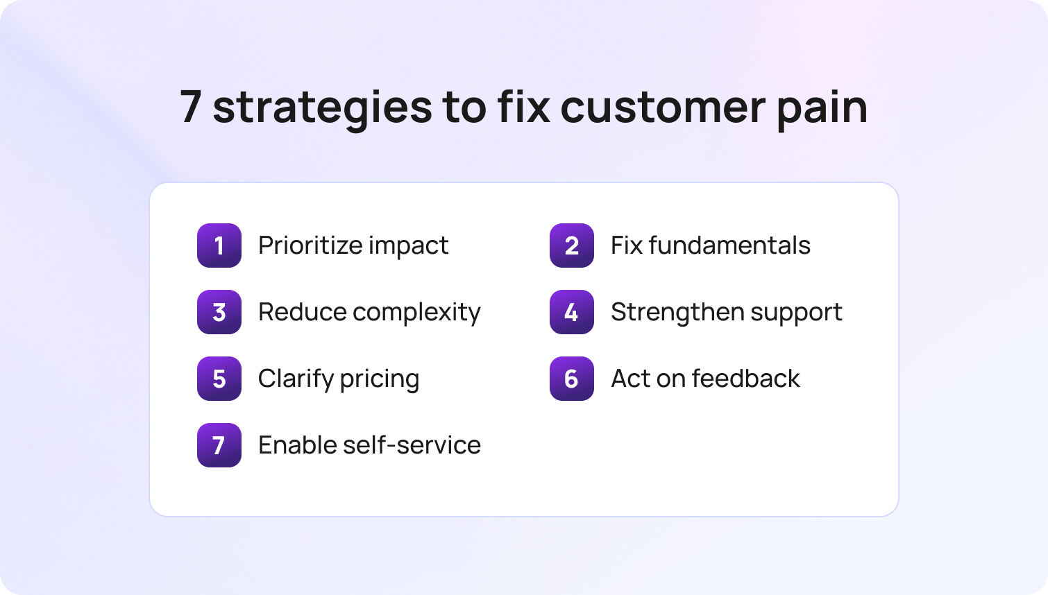 7 strategies to fix customer pain