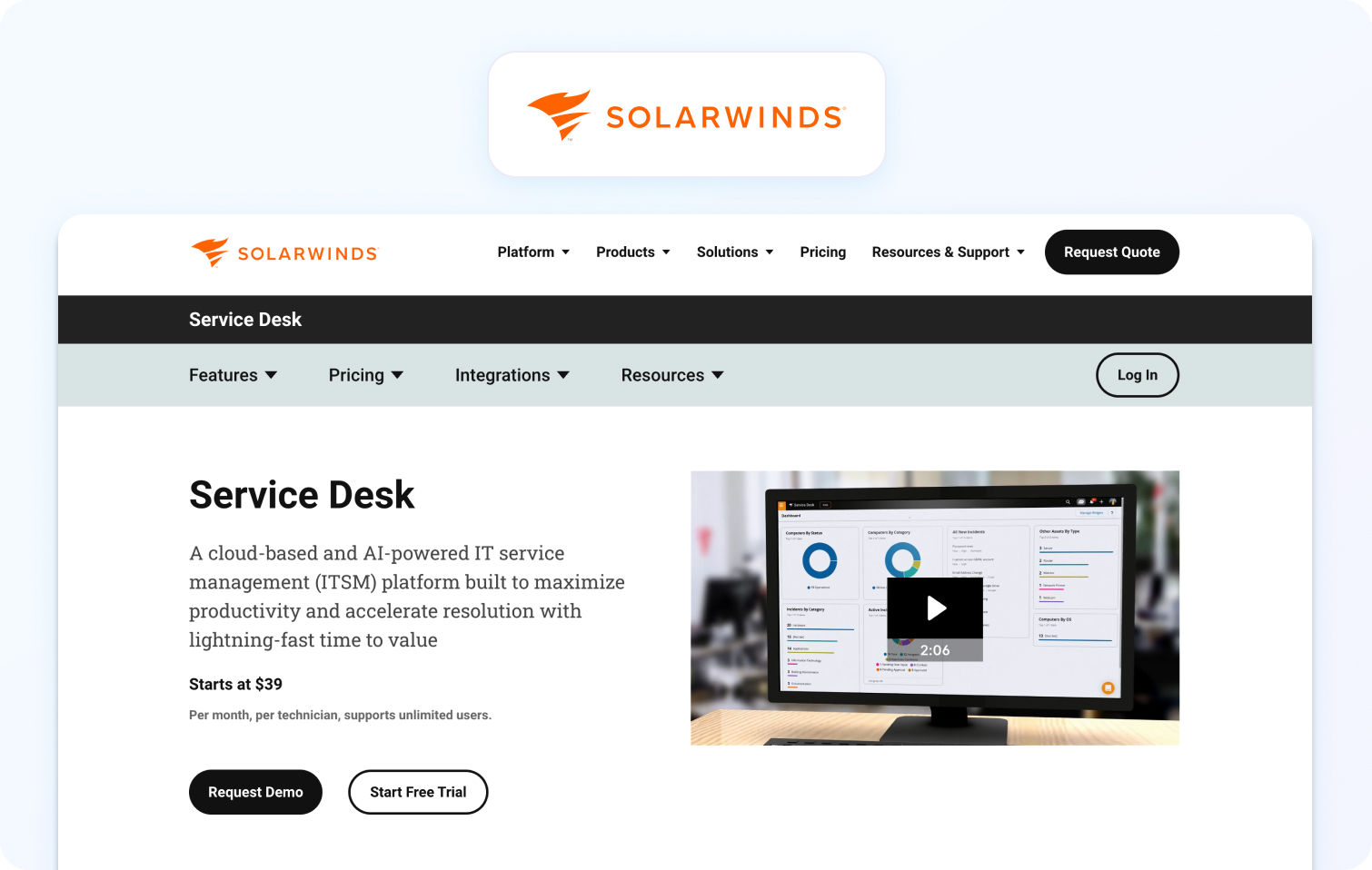SolarWinds Service Desk