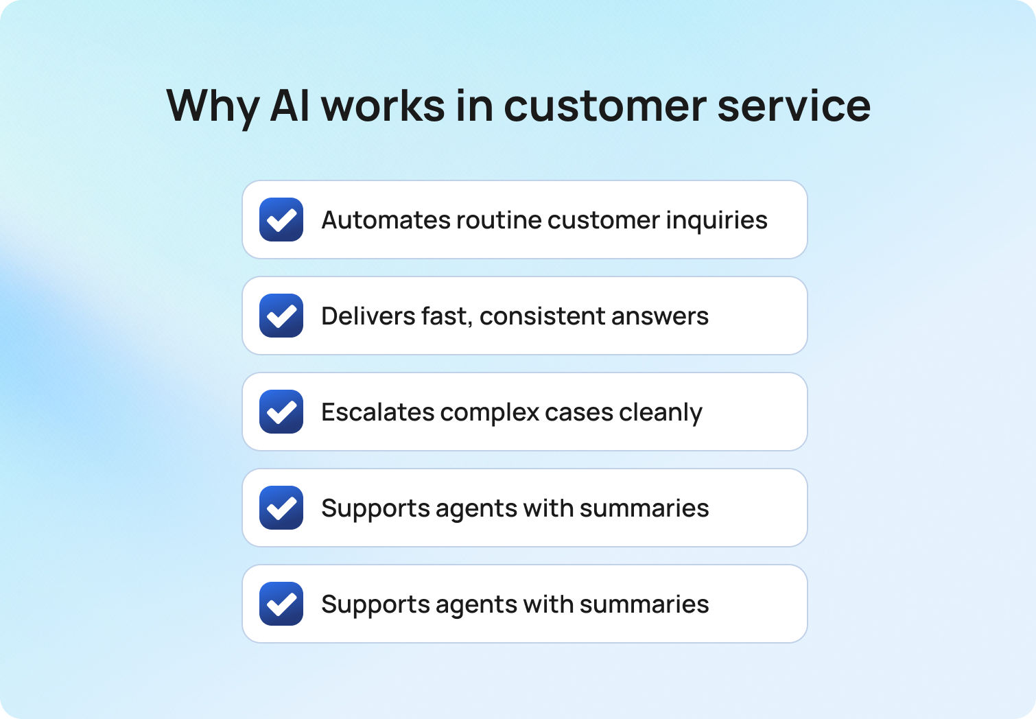 Why AI works in customer service