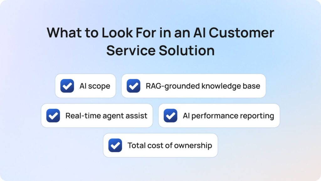 What to Look For in an AI Customer Service Solution