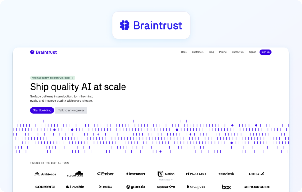 braintrust homepage 