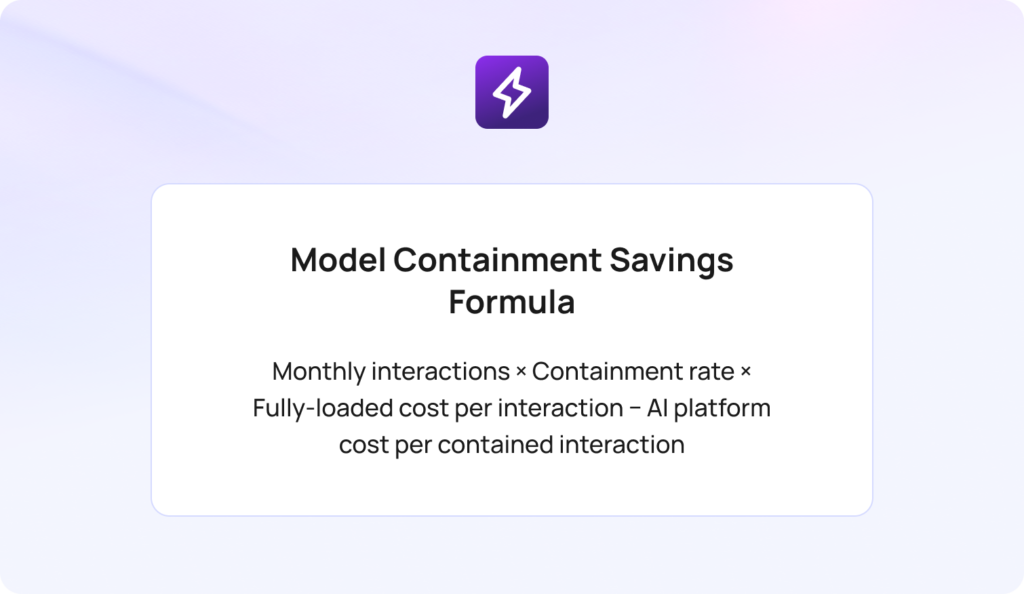 model containment savings formula