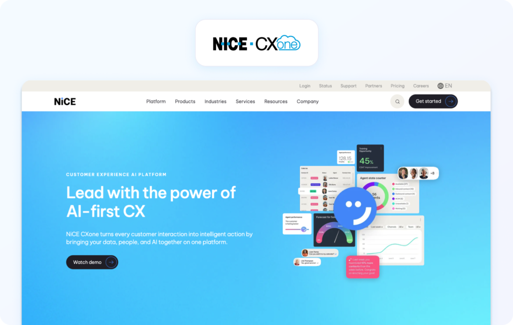 nice cx one homepage